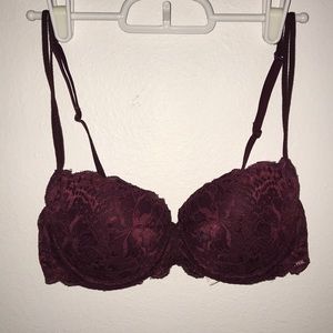 VS Pink Burgundy push up bra